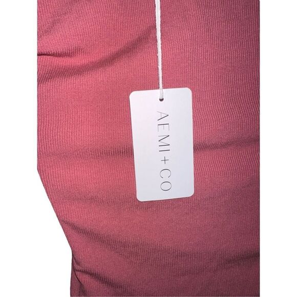 NEW WITH TAGS Beautiful Aemi + Co Lettuce‎ Edge trim top blouse Size small pink - Picture 4 of 7
